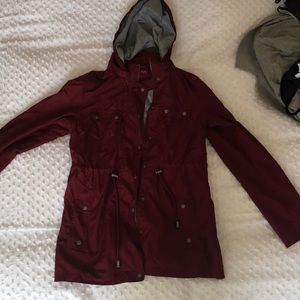 Dark red Merona raincoat